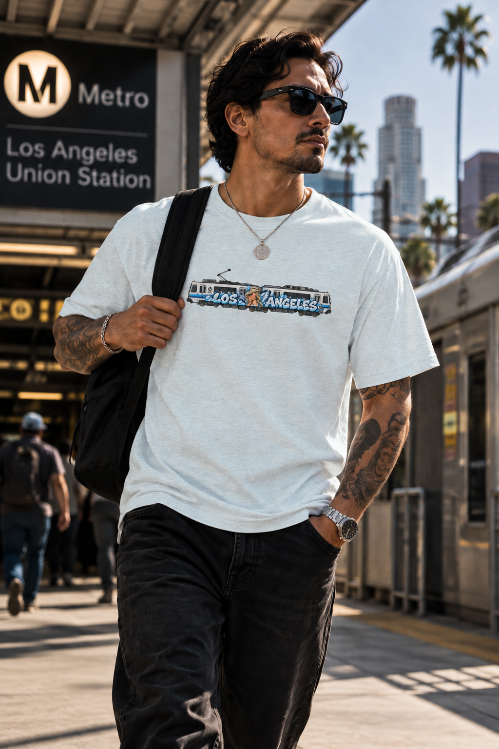 Los Angeles Metro Train Graphic Tee — Unisex Graphic T‑Shirt