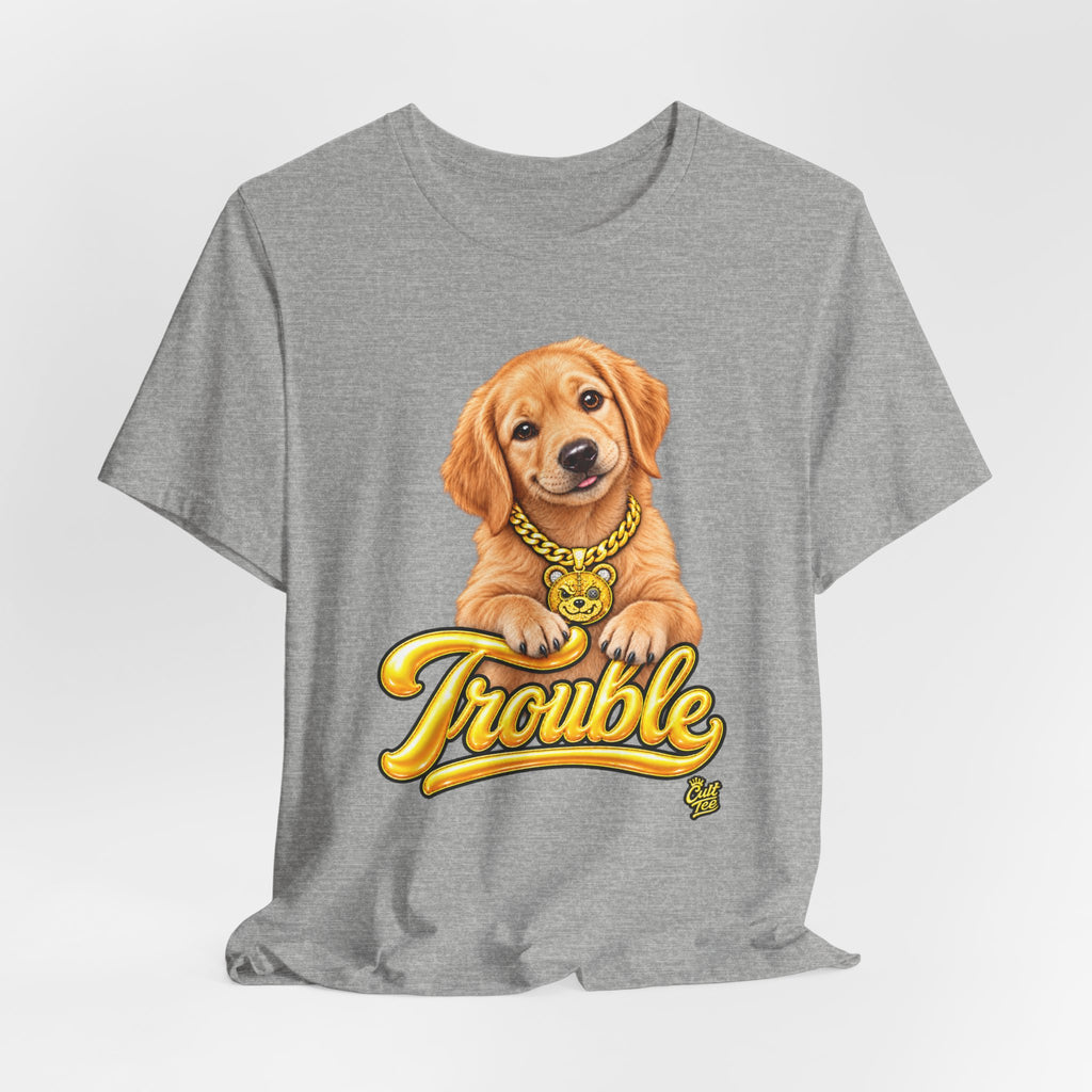 "Trouble Puppy" Golden Retriever Puppy T-Shirt — Unisex Graphic Tee