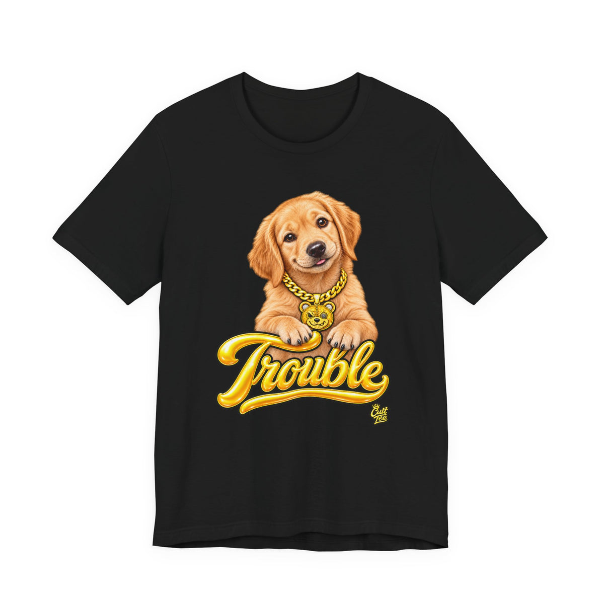 "Trouble Puppy" Golden Retriever Puppy T-Shirt — Unisex Graphic Tee