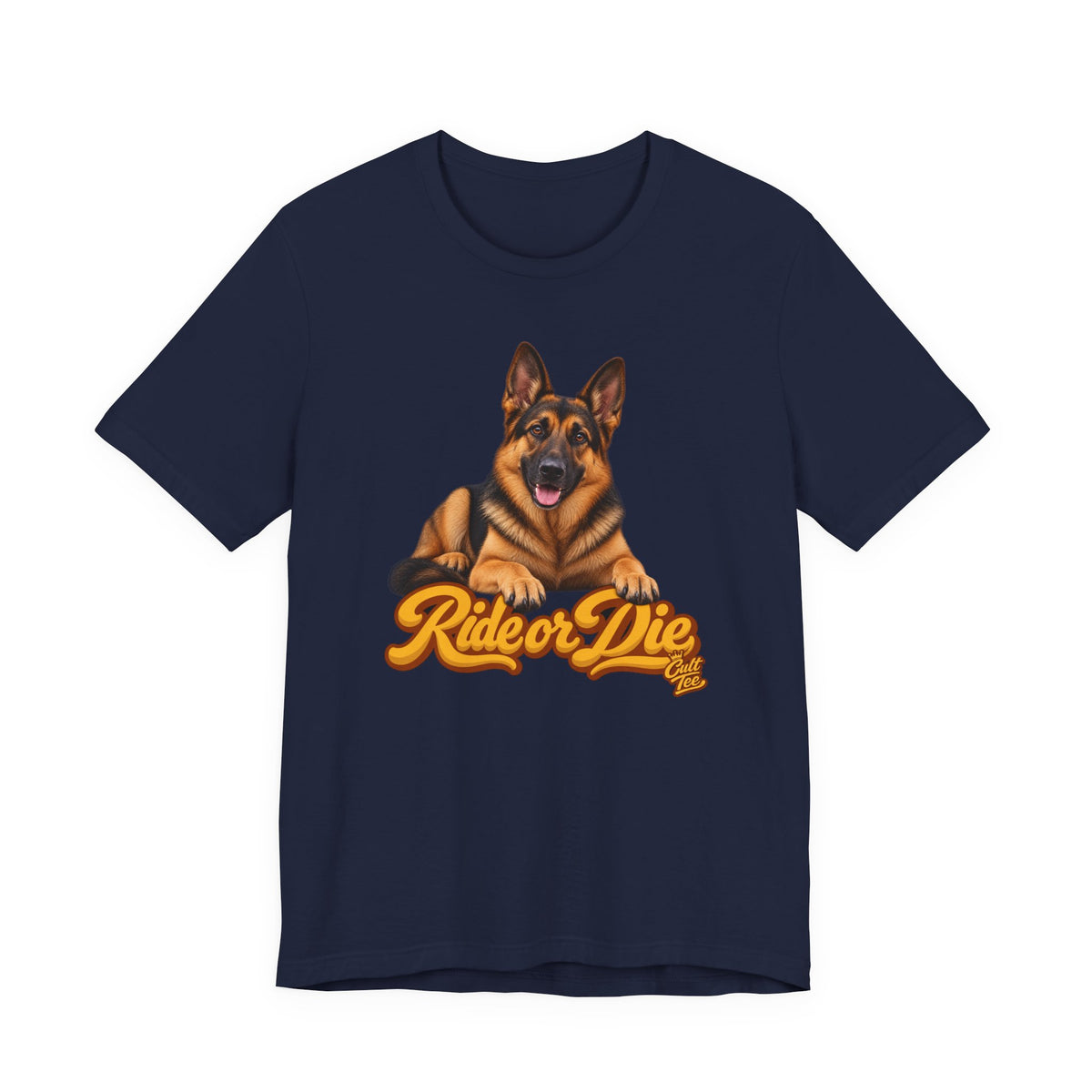 German Shepherd “Ride or Die” T-Shirt — Unisex Loyal Dog Lover Graphic Tee