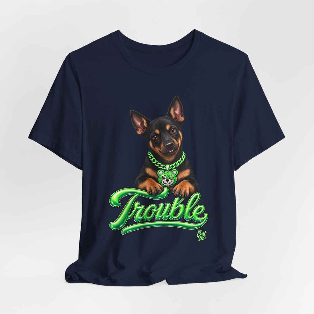 "Trouble" Kelpie Puppy T-Shirt – Unisex Graphic Tee