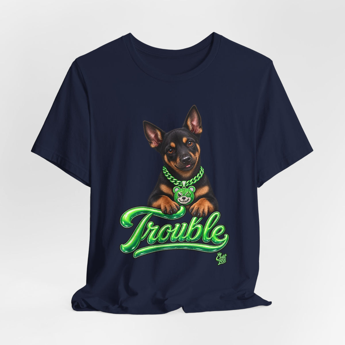 "Trouble" Kelpie Puppy T-Shirt – Unisex Graphic Tee