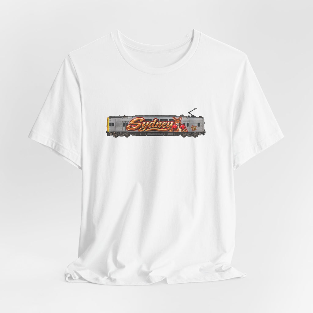 Sydney Graffiti Train Tee — Unisex Retro Graphic T‑Shirt