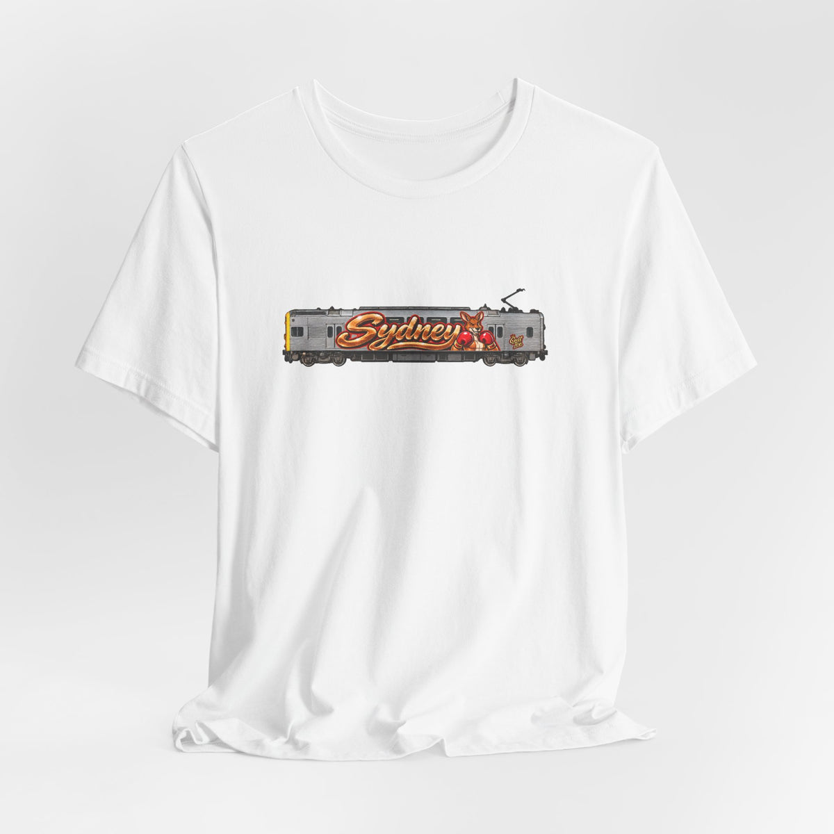 Sydney Graffiti Train Tee — Unisex Retro Graphic T‑Shirt