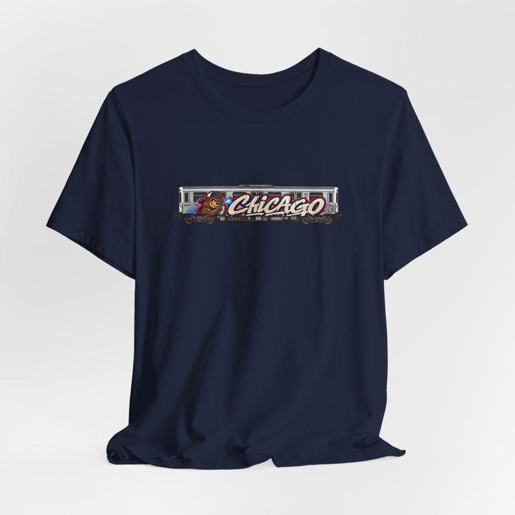 Chicago Train Graphic Tee — Vintage City Transit T‑Shirt