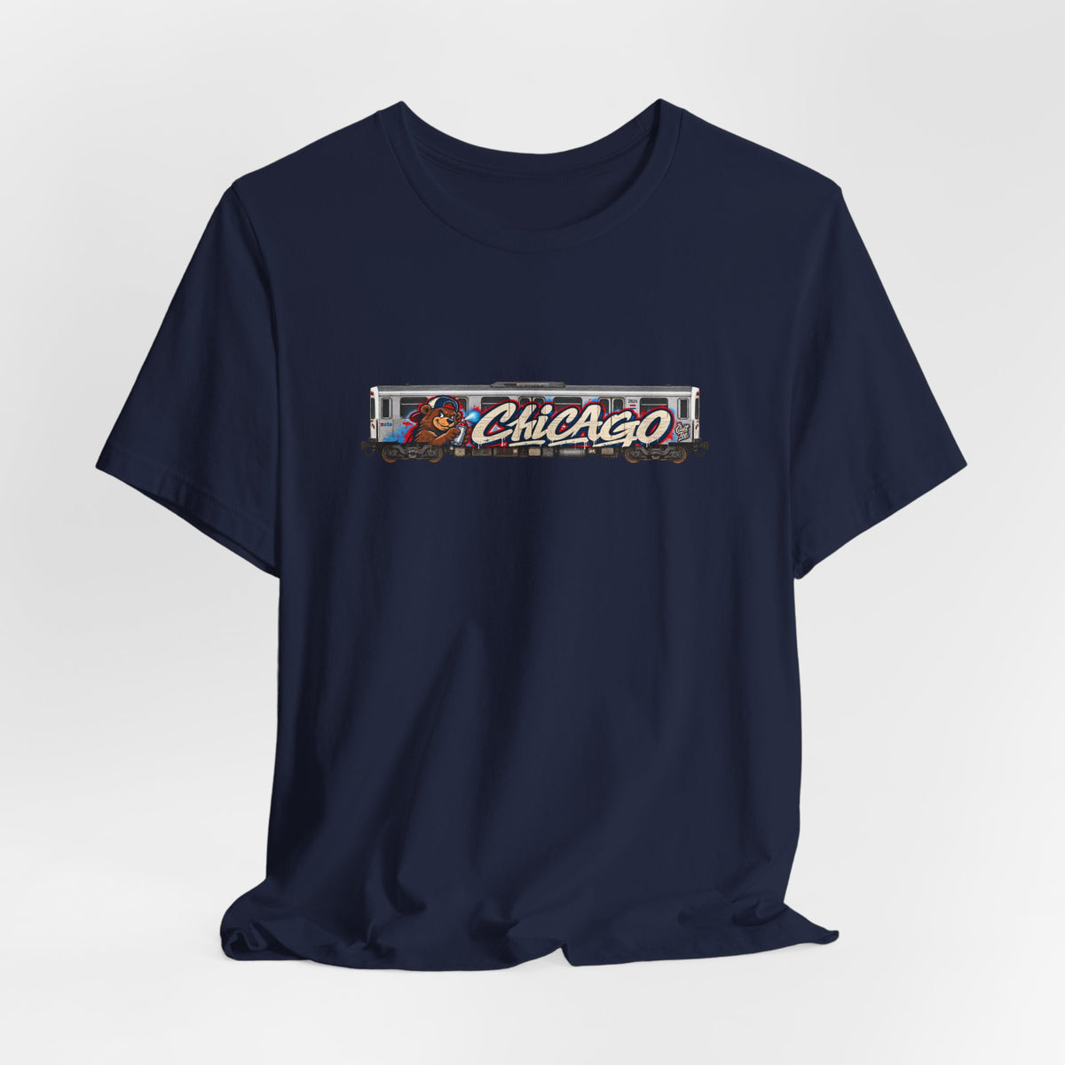 Chicago Train Graphic Tee — Vintage City Transit T‑Shirt