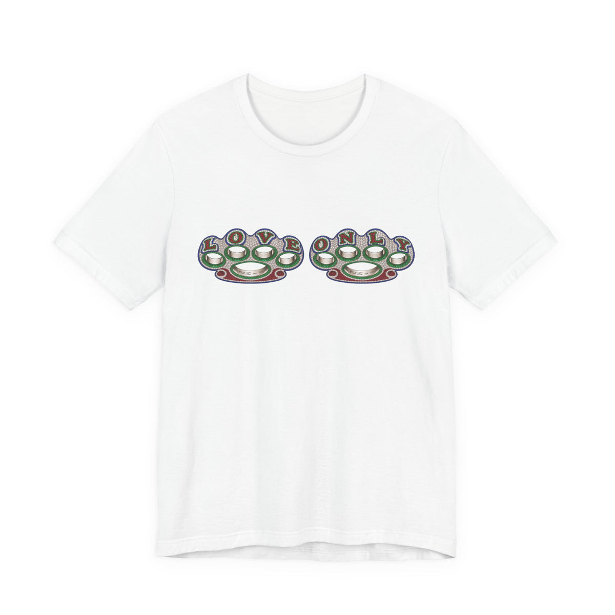 Brass Knuckles Graphic Tee — Retro Streetwear Short Sleeve Shirt