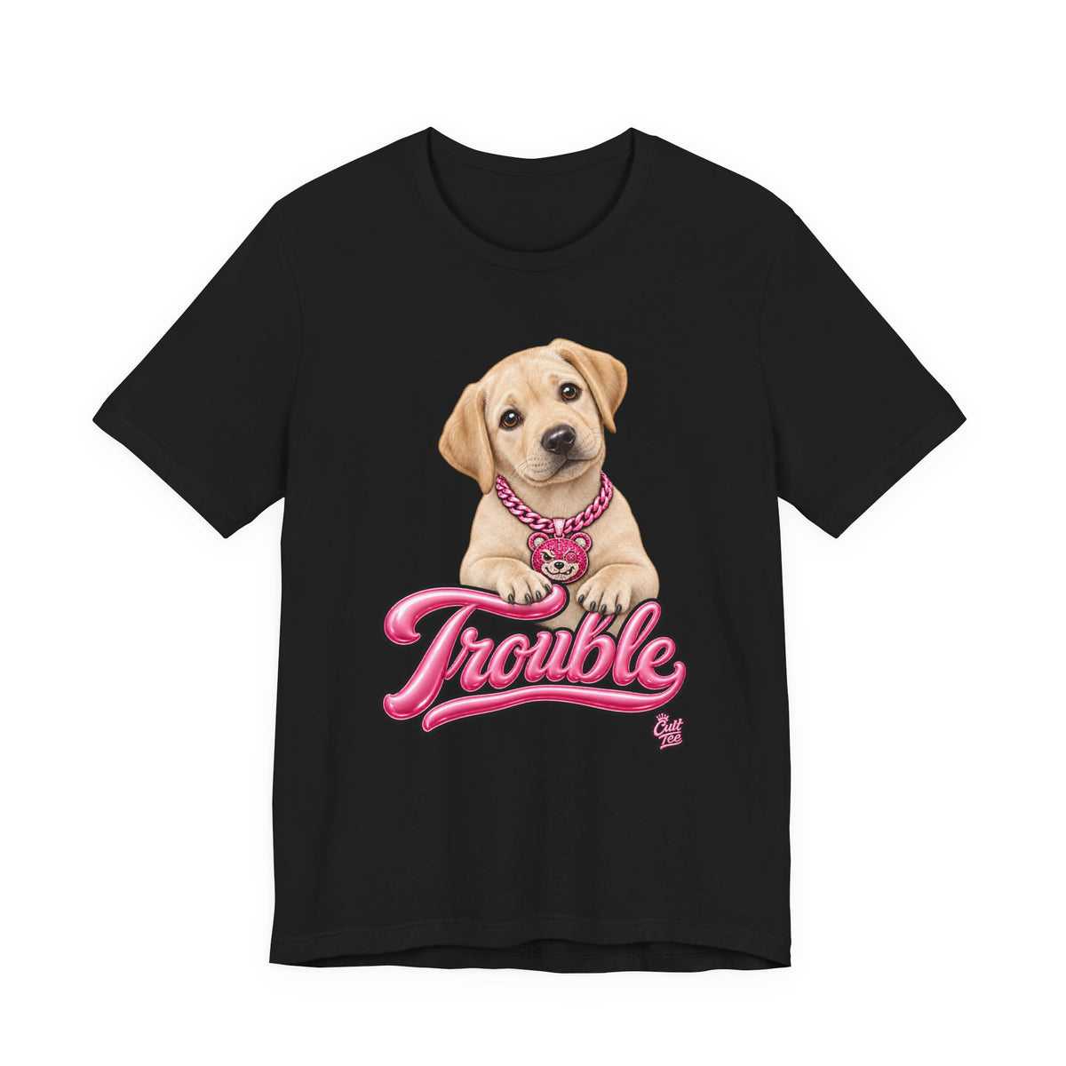 "Trouble" Labrador Puppy Tee — Unisex Graphic T-Shirt