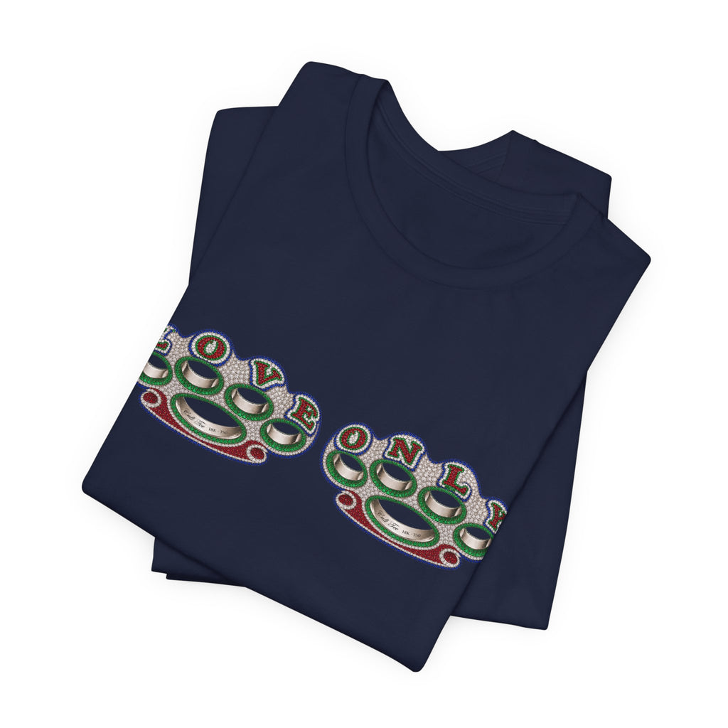 Brass Knuckles Graphic Tee — Retro Streetwear Short Sleeve Shirt