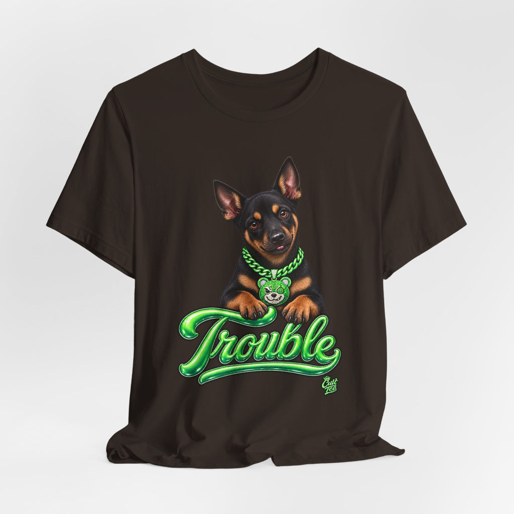 "Trouble" Kelpie Puppy T-Shirt – Unisex Graphic Tee