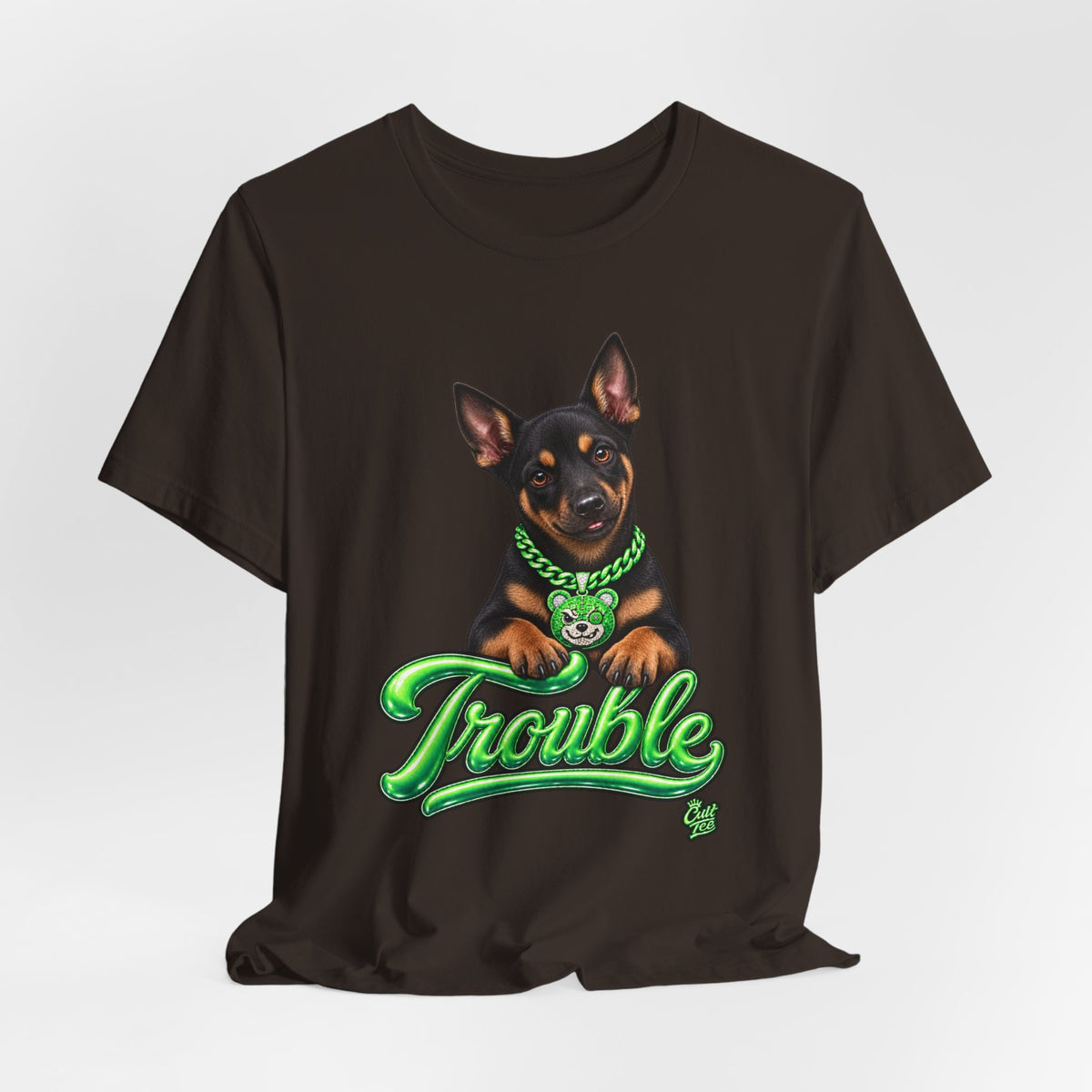 "Trouble" Kelpie Puppy T-Shirt – Unisex Graphic Tee