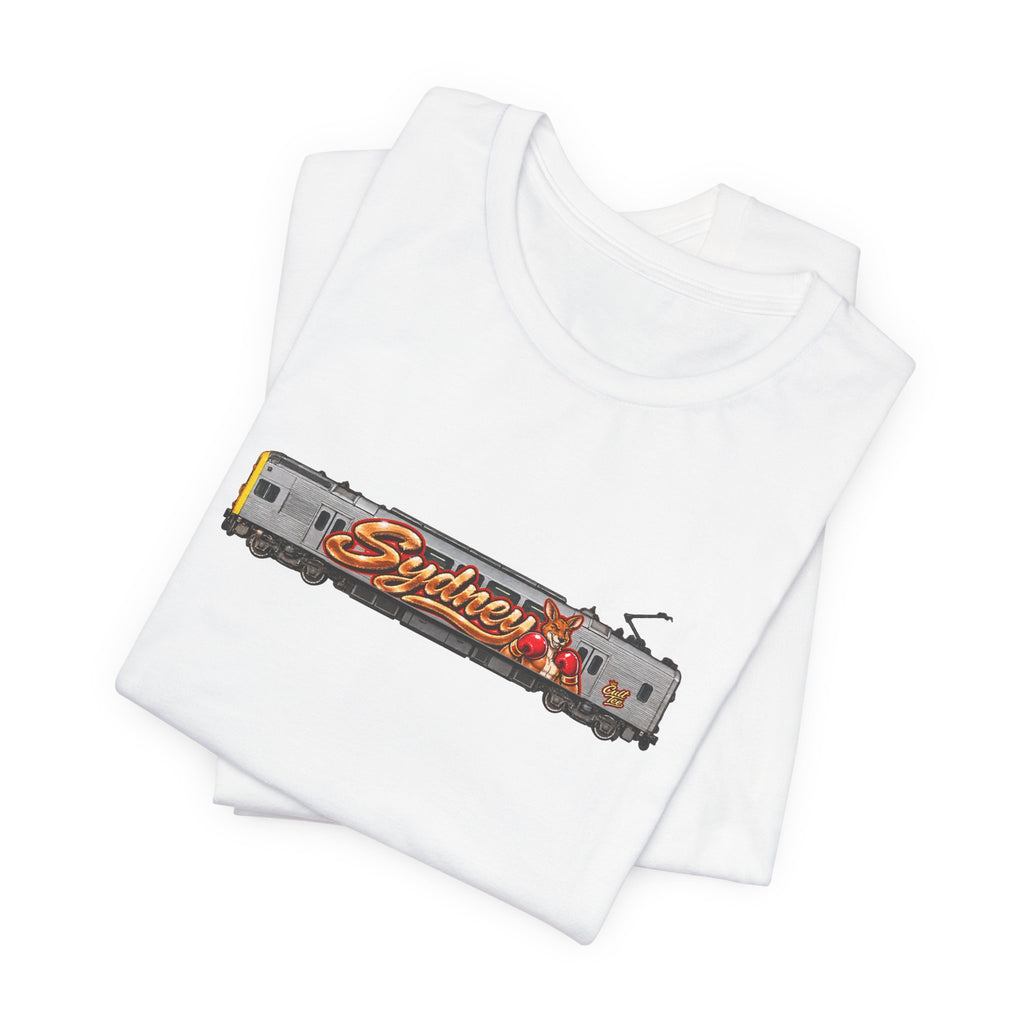 Sydney Graffiti Train Tee — Unisex Retro Graphic T‑Shirt
