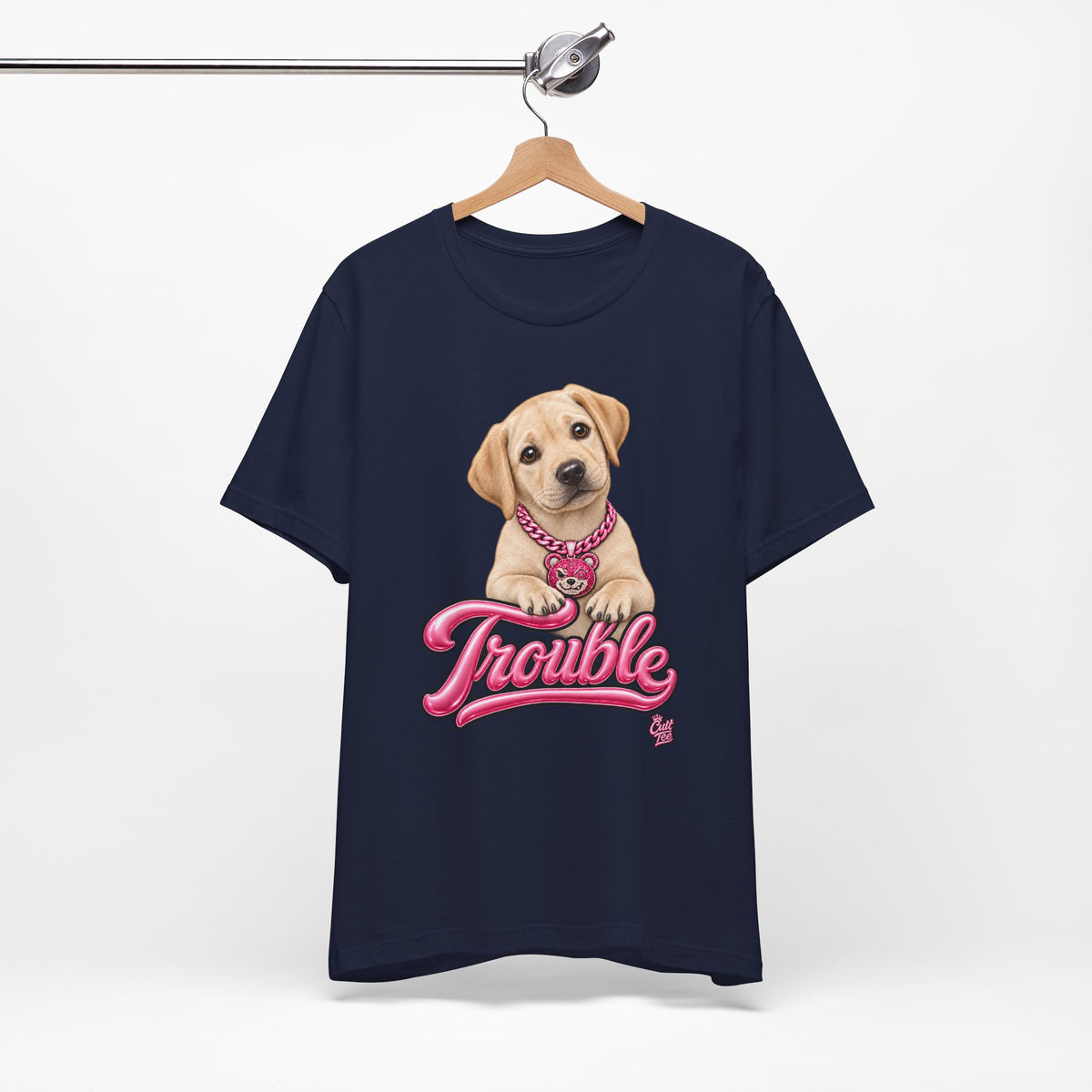 "Trouble" Labrador Puppy Tee — Unisex Graphic T-Shirt