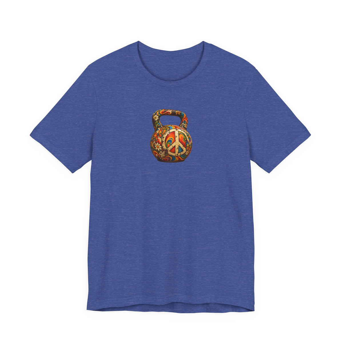 Peace Sign Kettlebell Graphic T-Shirt — Unisex Soft-Style T-Shirt