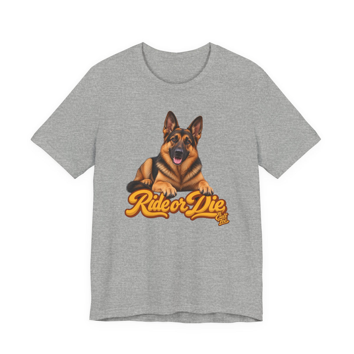 German Shepherd “Ride or Die” T-Shirt — Unisex Loyal Dog Lover Graphic Tee