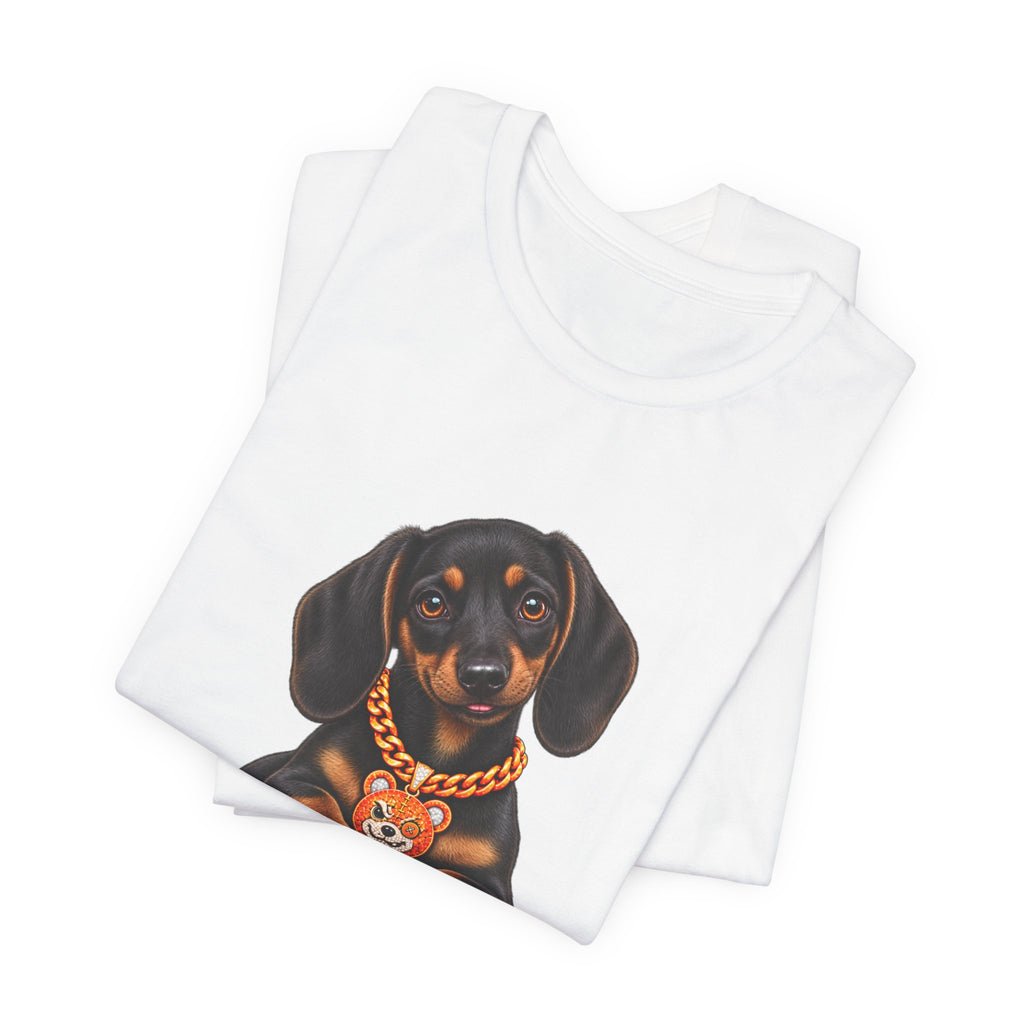 "Trouble" Dachshund Puppy Tee — Unisex Graphic T‑Shirt