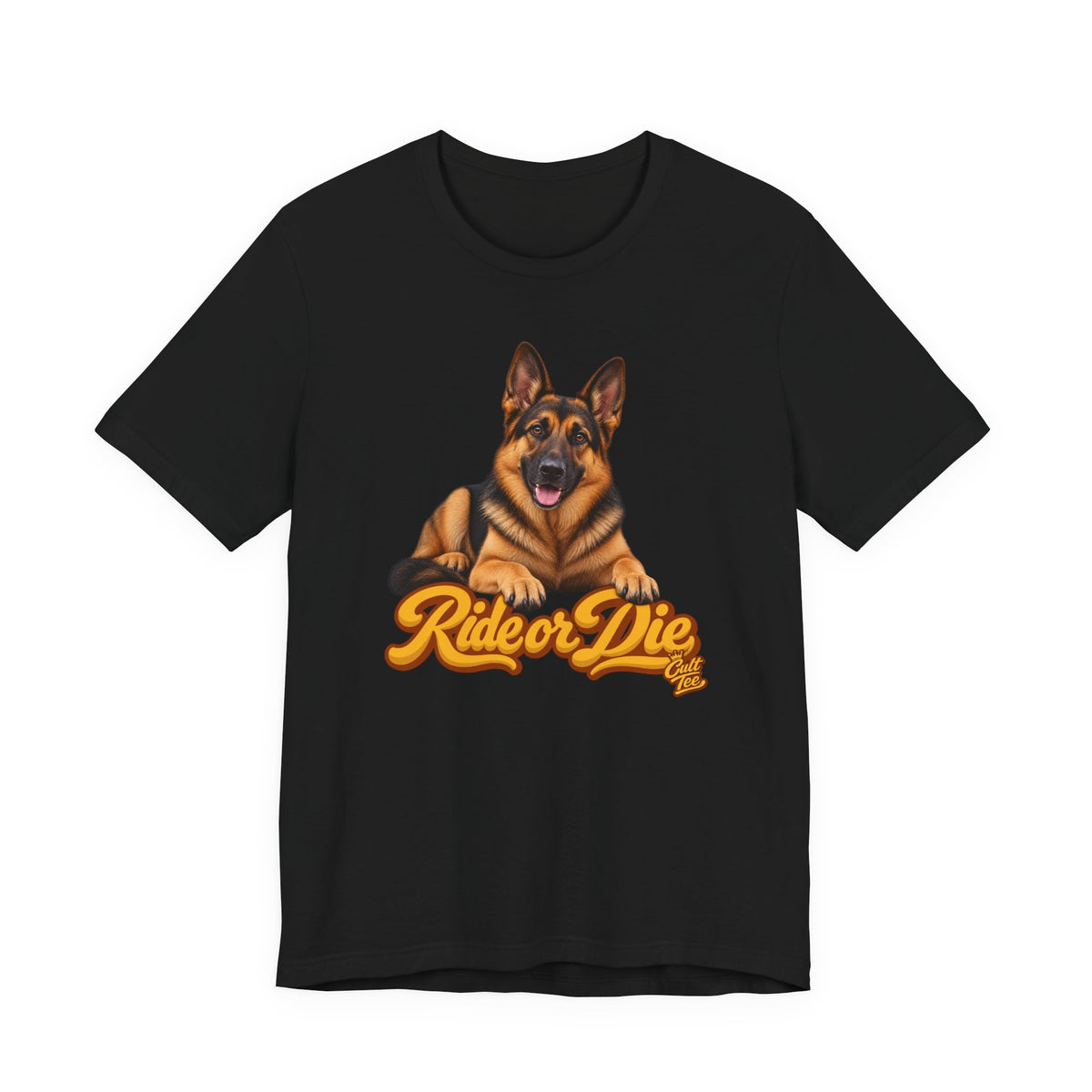 German Shepherd “Ride or Die” T-Shirt — Unisex Loyal Dog Lover Graphic Tee
