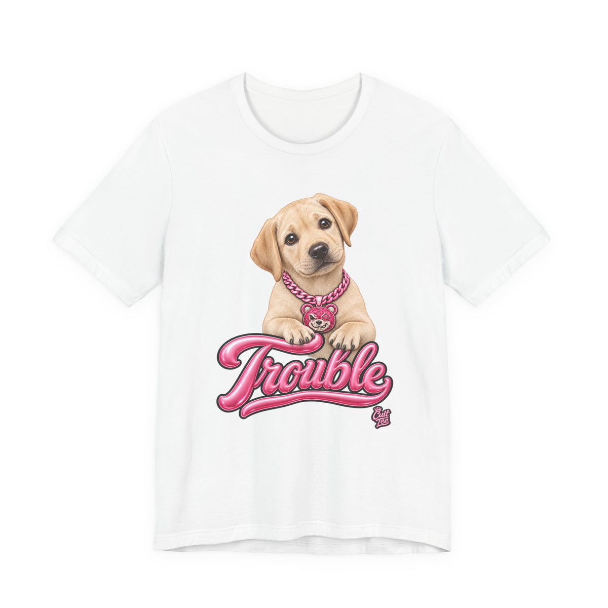 "Trouble" Labrador Puppy Tee — Unisex Graphic T-Shirt