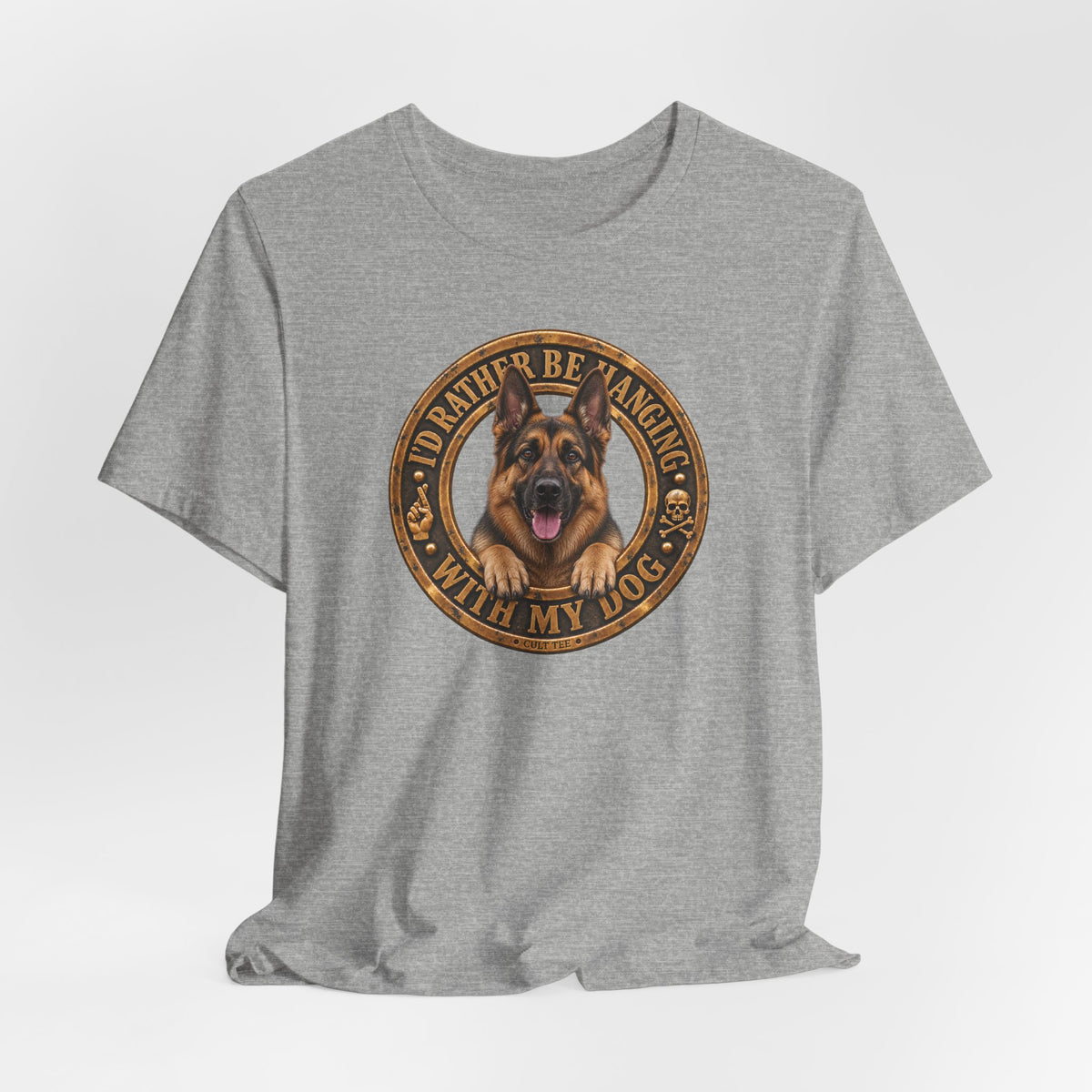 German Shepherd 'I'd Rather Be Hanging With My Dog T-Shirt - Unisex Graphic Tee