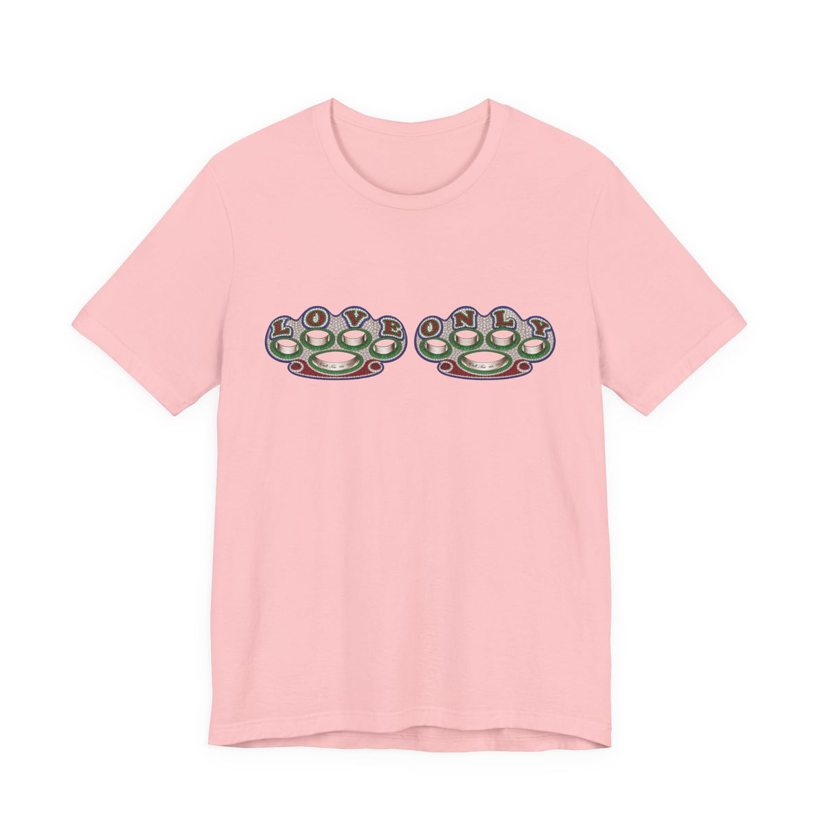 Brass Knuckles Graphic Tee — Retro Streetwear Short Sleeve Shirt