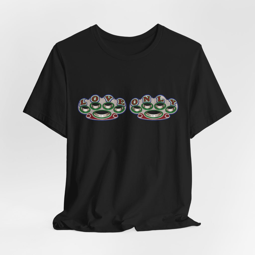 Brass Knuckles Graphic Tee — Retro Streetwear Short Sleeve Shirt