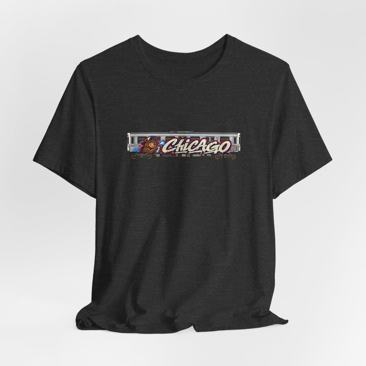 Chicago Train Graphic Tee — Vintage City Transit T‑Shirt
