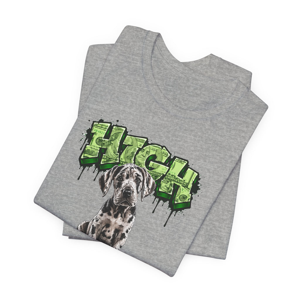 Great Dane Puppy 'High Roller' T‑Shirt — Unisex Graffiti Style Dog Tee