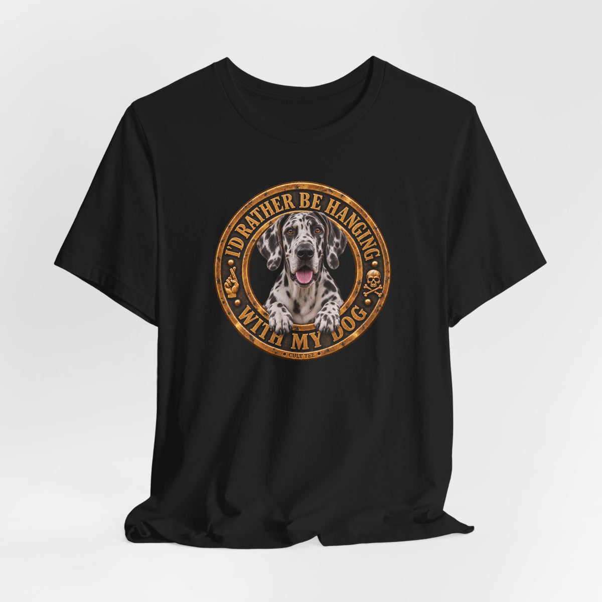 Great Dane "I'd Rather Be Hanging With My Dog" — Unisex Graphic T-Shirt