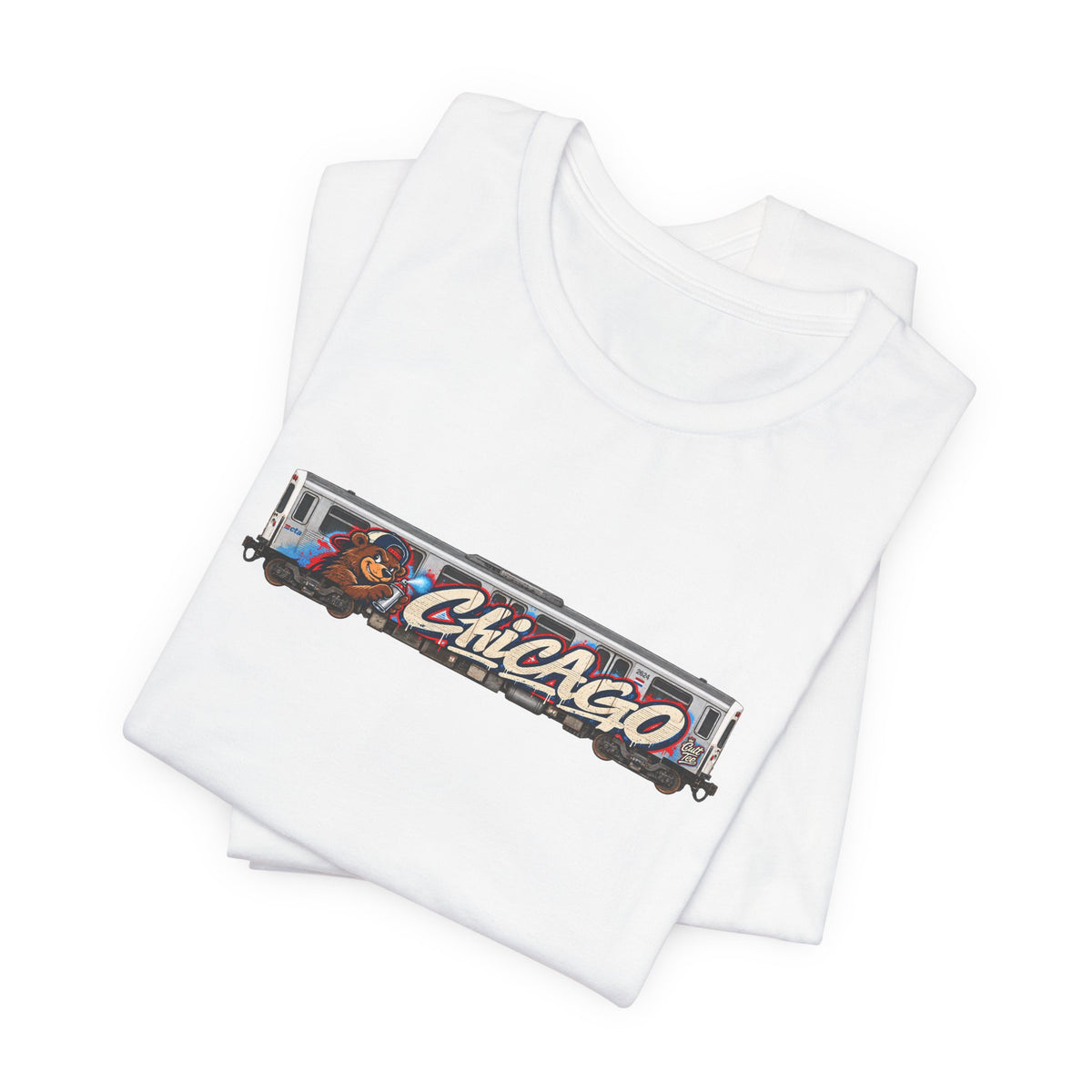 Chicago Train Graphic Tee — Vintage City Transit T‑Shirt