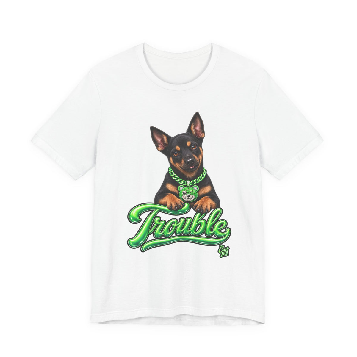 "Trouble" Kelpie Puppy T-Shirt – Unisex Graphic Tee