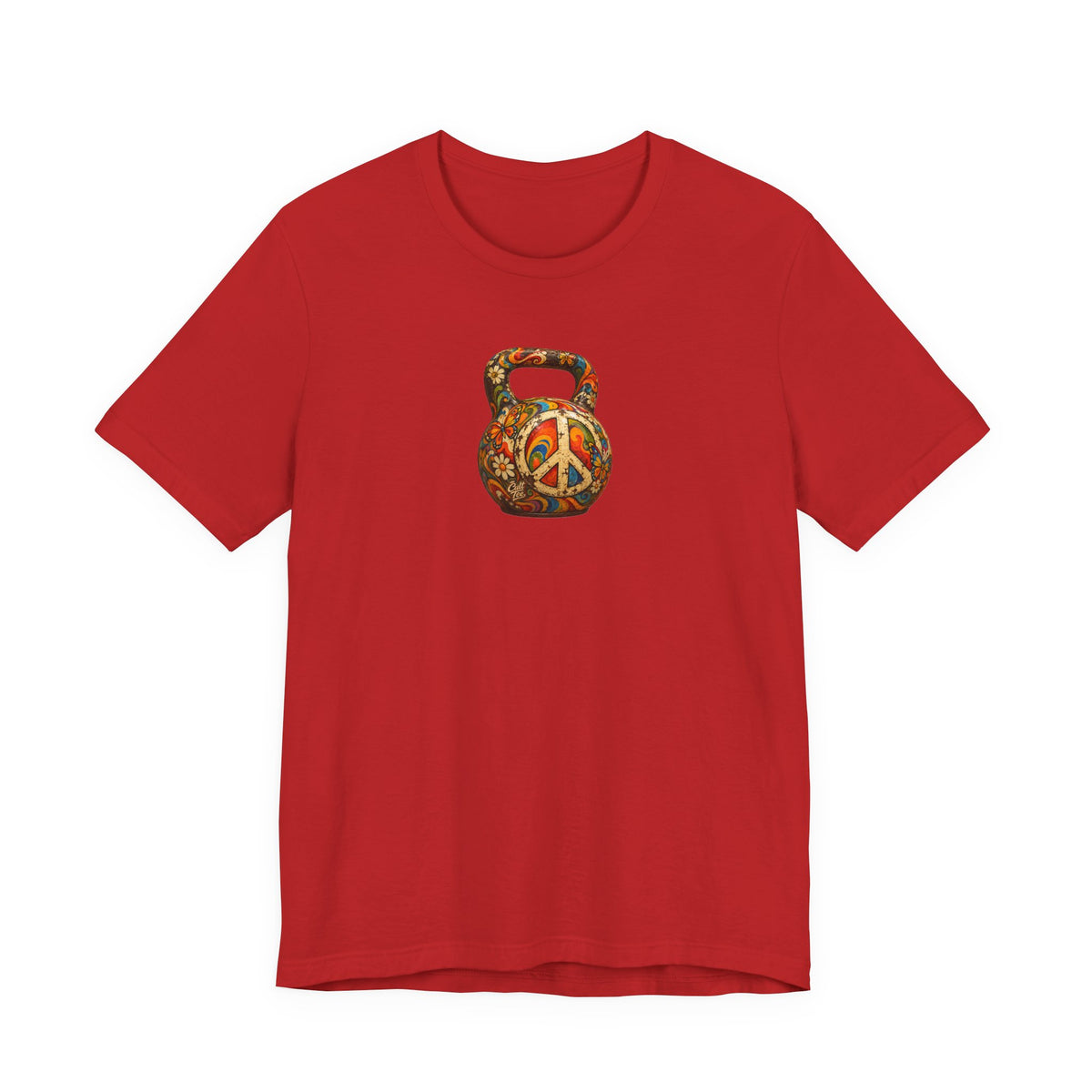 Peace Sign Kettlebell Graphic T-Shirt — Unisex Soft-Style T-Shirt