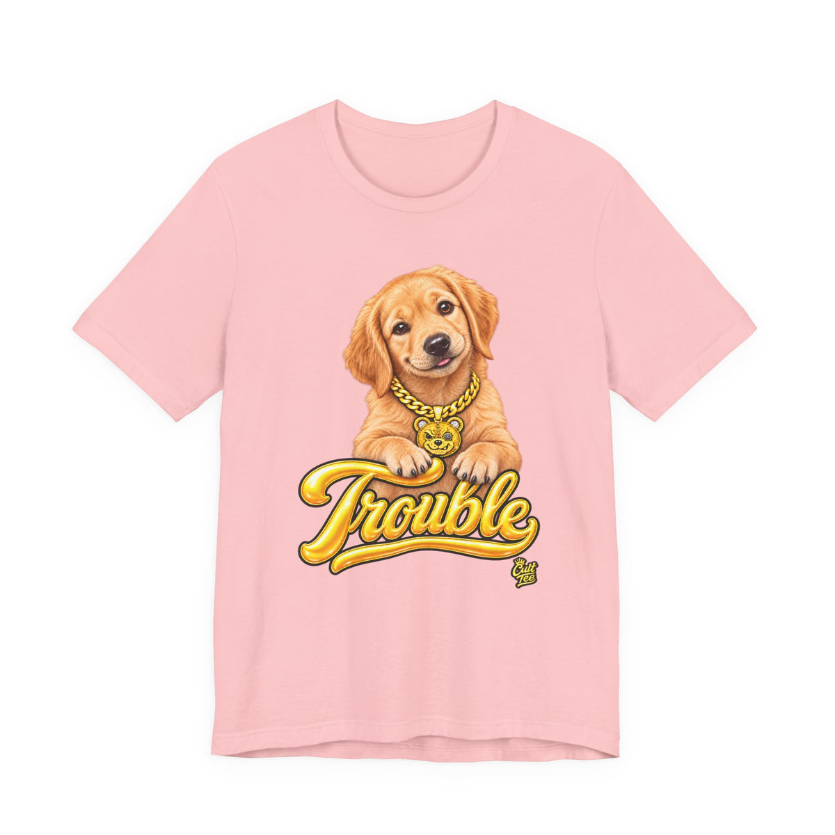 "Trouble Puppy" Golden Retriever Puppy T-Shirt — Unisex Graphic Tee