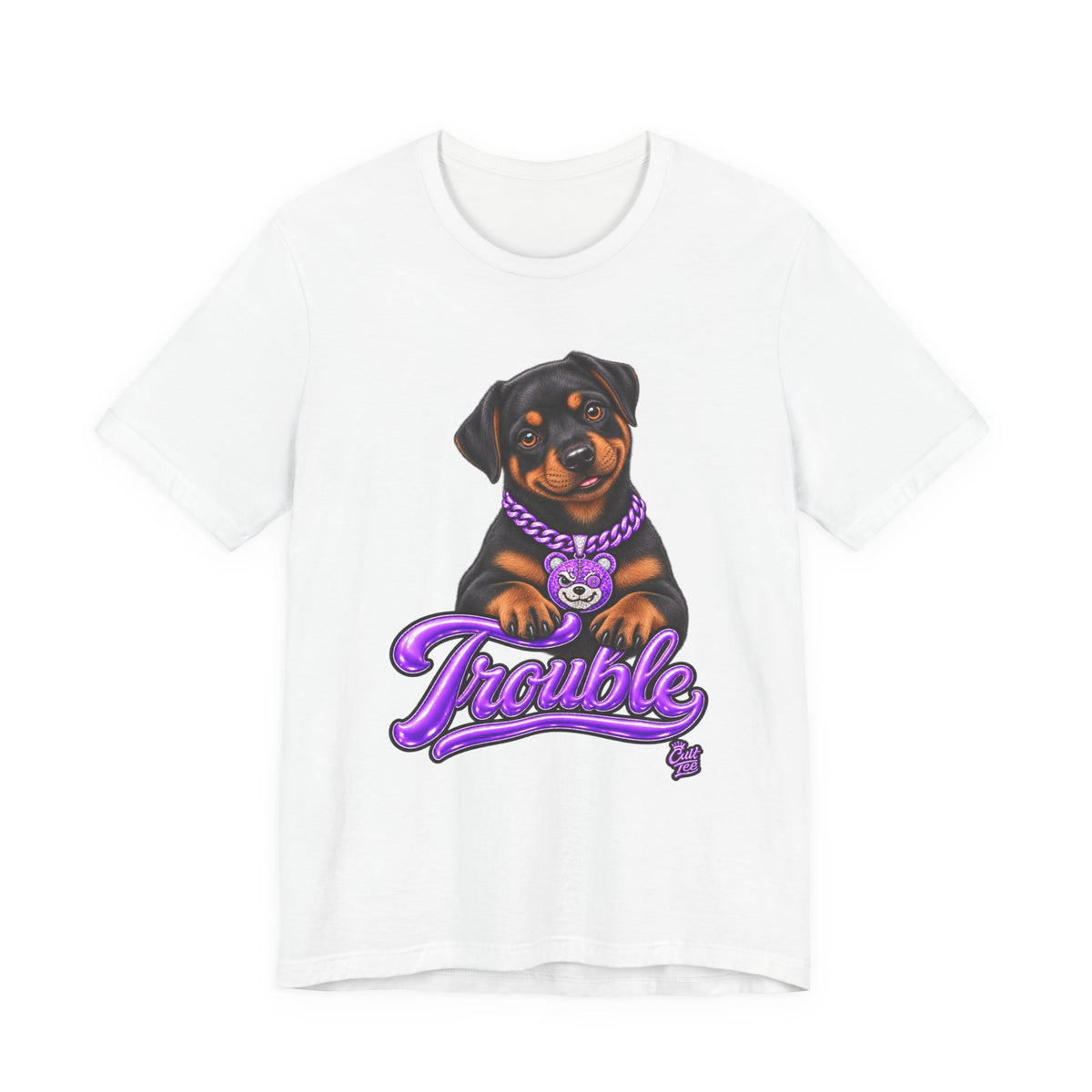 "Trouble" Rottweiler Puppy T-Shirt — Unisex Graphic Tee