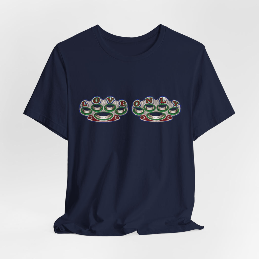 Brass Knuckles Graphic Tee — Retro Streetwear Short Sleeve Shirt