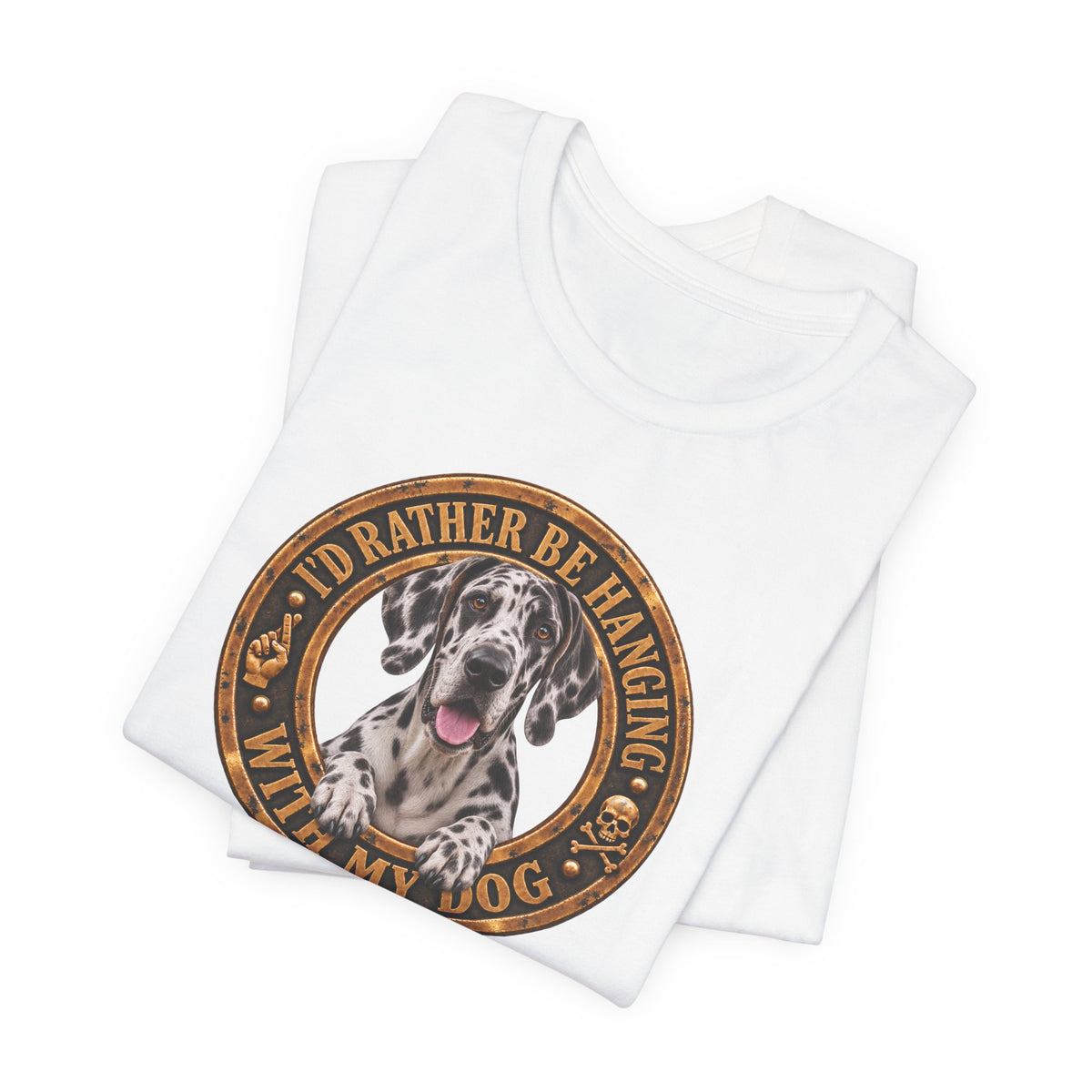 Great Dane "I'd Rather Be Hanging With My Dog" — Unisex Graphic T-Shirt