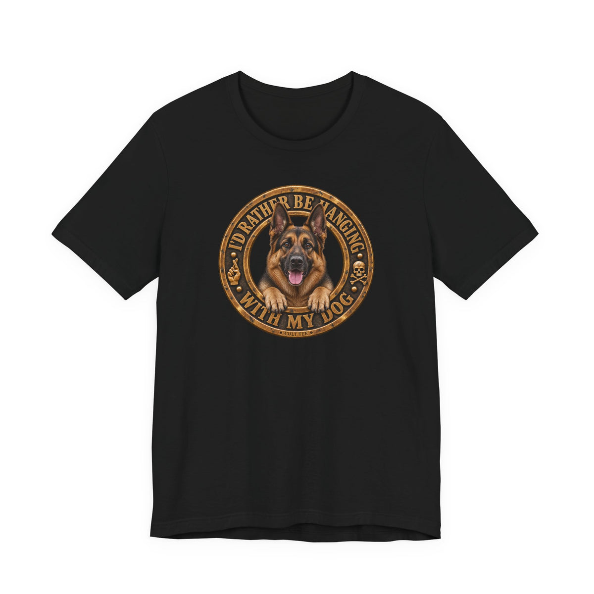 German Shepherd 'I'd Rather Be Hanging With My Dog T-Shirt - Unisex Graphic Tee