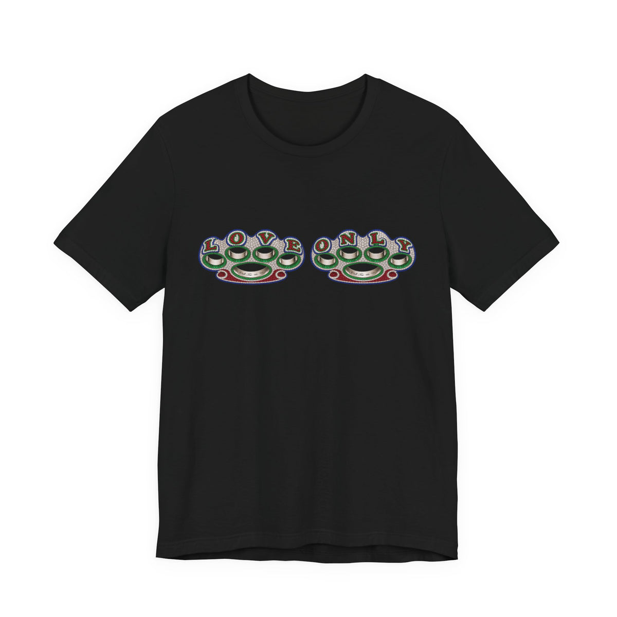 Brass Knuckles Graphic Tee — Retro Streetwear Short Sleeve Shirt